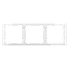 Изображение Рамка пластиковая VOLTUM S70 на 3 поста (белый глянцевый)